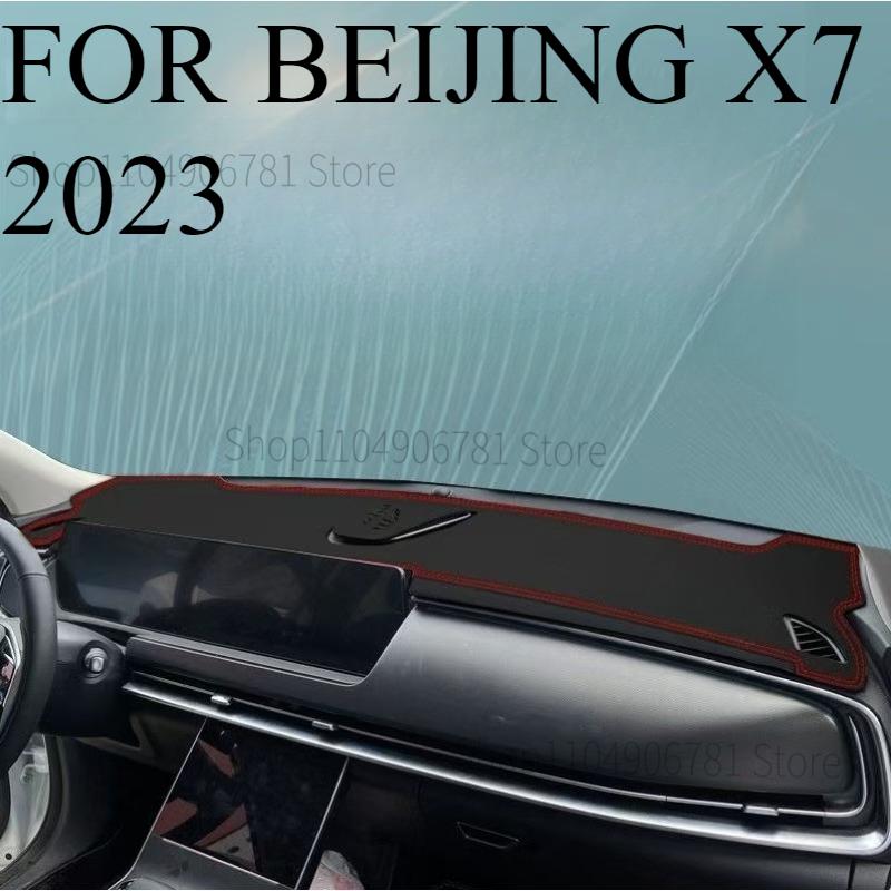 PER BEIJING X7 Tappetino Cruscotto Auto Dashmat Copri Cruscotto Parasole Copri Cruscotto Tappeto Accessori