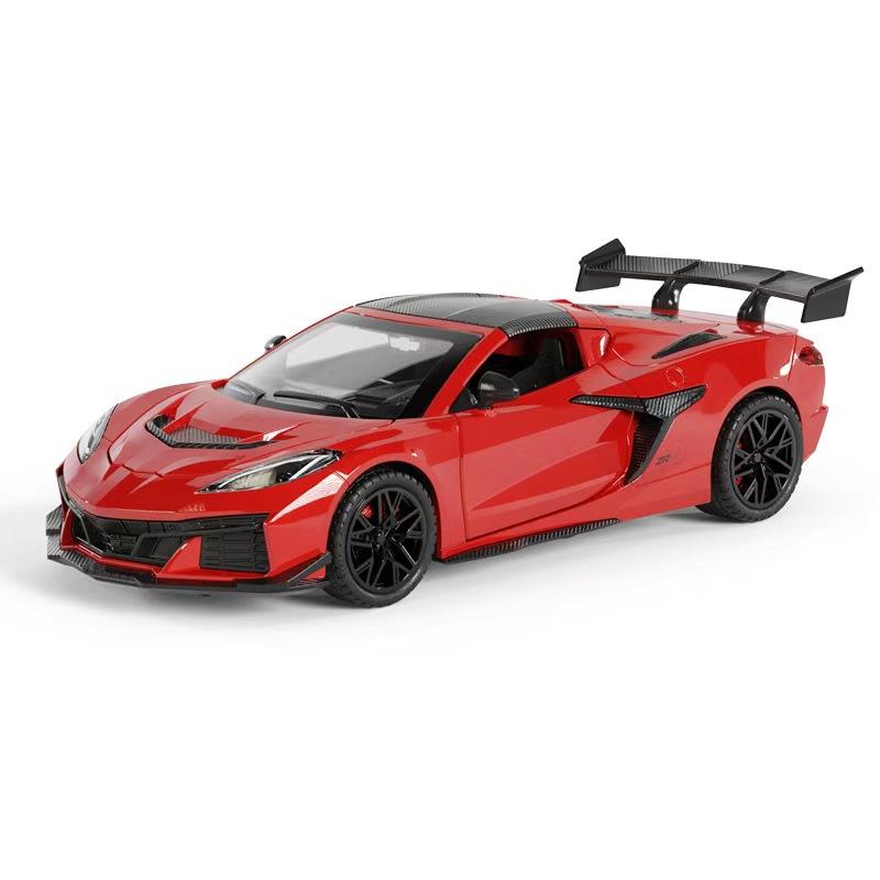 1:32 C8 Spielzeugauto Modell Sound Licht Legierungskörper Gummireifen Supercar Modelle Heimdekoration Ornamente