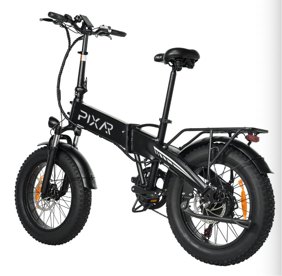 PIXAR Star City Commuting Folding Electric Bicycle 48V15Ah Battery 500W Motor 20 Inch Fat Tires 120kg Load 45-55km Range E-Bike
