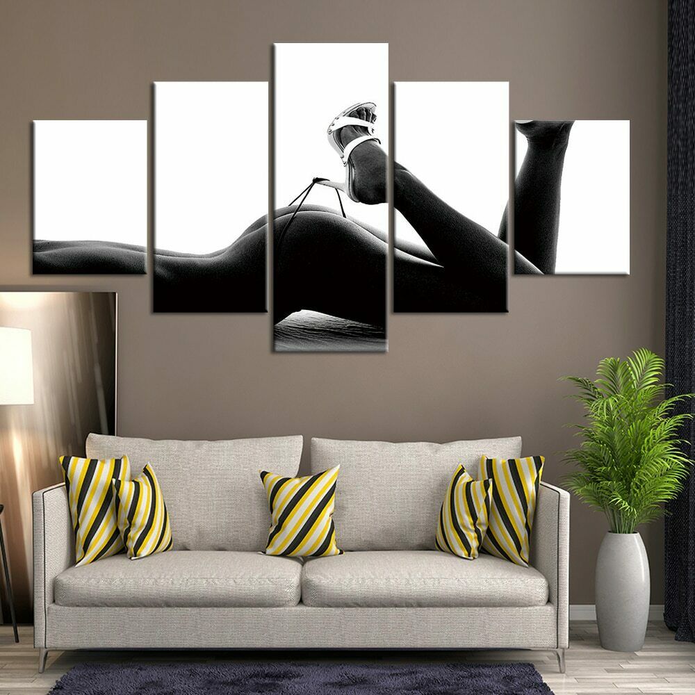 5Pcs Sexy Lady Naked Body Woman Decor Canvas Wall Art 5 Pieces Pictures Poster Modern Paintings HD Print Home Decor 5 Panel