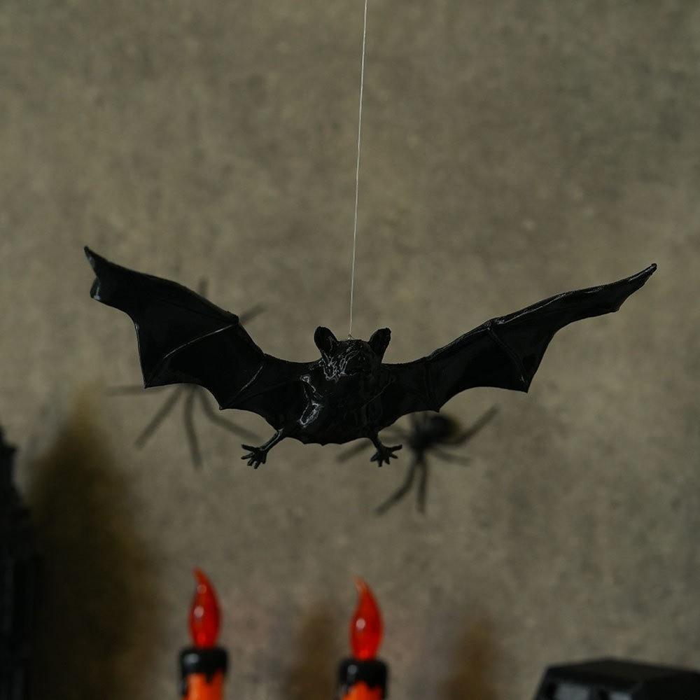 Gothic Style Bat Decorative Hanging Pendant PVC Flying Bat Wind Chime Garden Porch