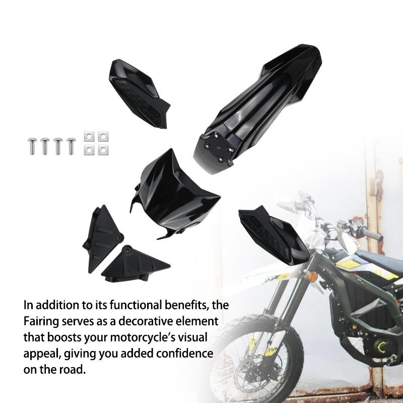 Premium Qulong Jifeng Black Warrior Off-Road Motorcycle Fender and License Plate Cover