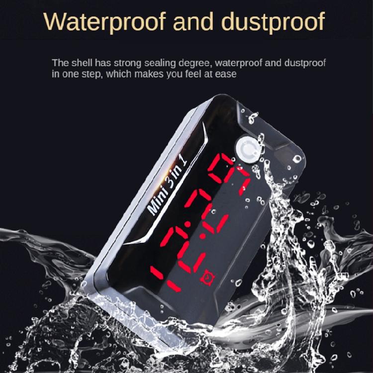Digital Car Motorcycle Thermometer Voltmeter 3 In 1 Electronic Clock LED Watch