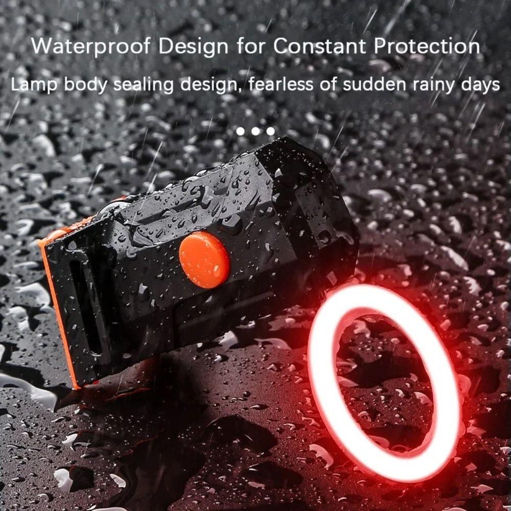 Heart Shape Design Bicycle Taillight USB Rechargeable Bike Seatpost Light  Night Riding