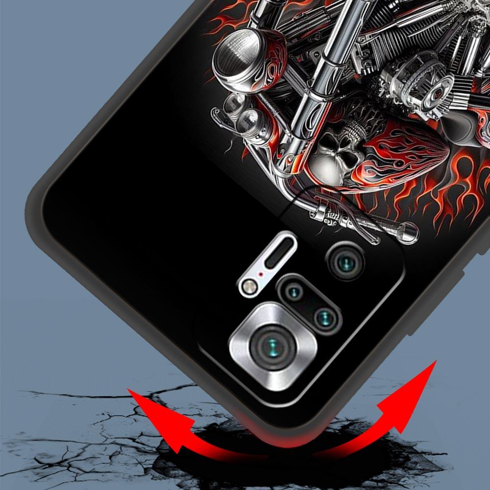 Colors Vintage Motorcycle Painted Phone Case Cover for Redmi 14C 10C Note 15 14 13 12 10 11 K40 Pro Plus 5G Soft TPU Shell Bags