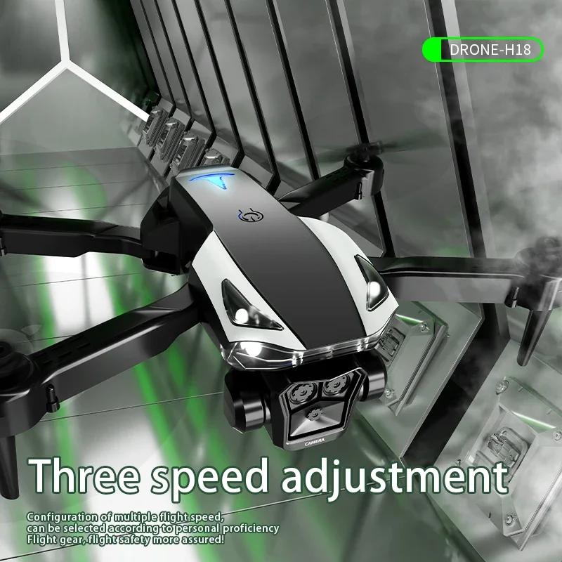 2025 Neu H18 RC Mini Drohne 4K HD Dualkamera Hindernisvermeidung Schwebend Faltbar Mini RC Hubschrauber WIFI GPV Quadcopter Spielzeug Kindergeschenk