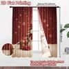 2pcs, 2D FLAT PRINTING Curtains (Without Rod) Snowy Festivity Halloween Festival Fashion Curtains Polyester Curtains All Seasons