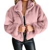 Amazon Popular European and American Women's Clothing 2023 Autumn and Winter Rabbit Fur Imitation Fur Zipper Cardigan Plush Warm Jacket
