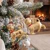 Plastic Christmas Tree Decor Kitten Xmas Ornaments Cute Christmas Cat Dog Pendant  Festival Party