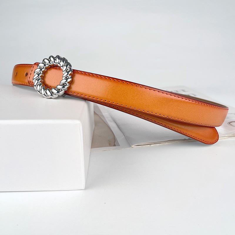 Leather Women'S Belt Cowhide Simple Match Casual Pants Jeans Decorative Women'S Belt