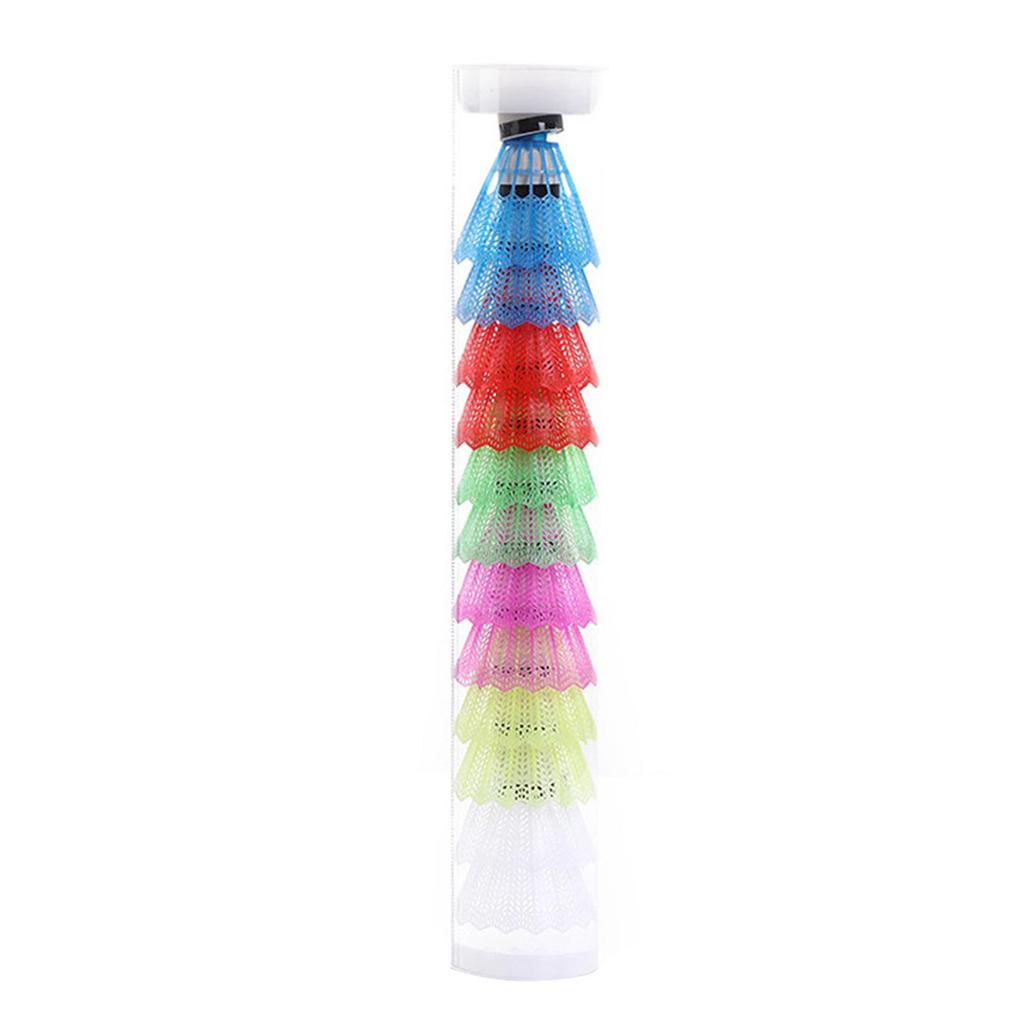 12Pcs Badminton Plastic White Badminton Shuttlecocks Practical Design Fun Recreational Game Suitable For Clubs Parties Gardens