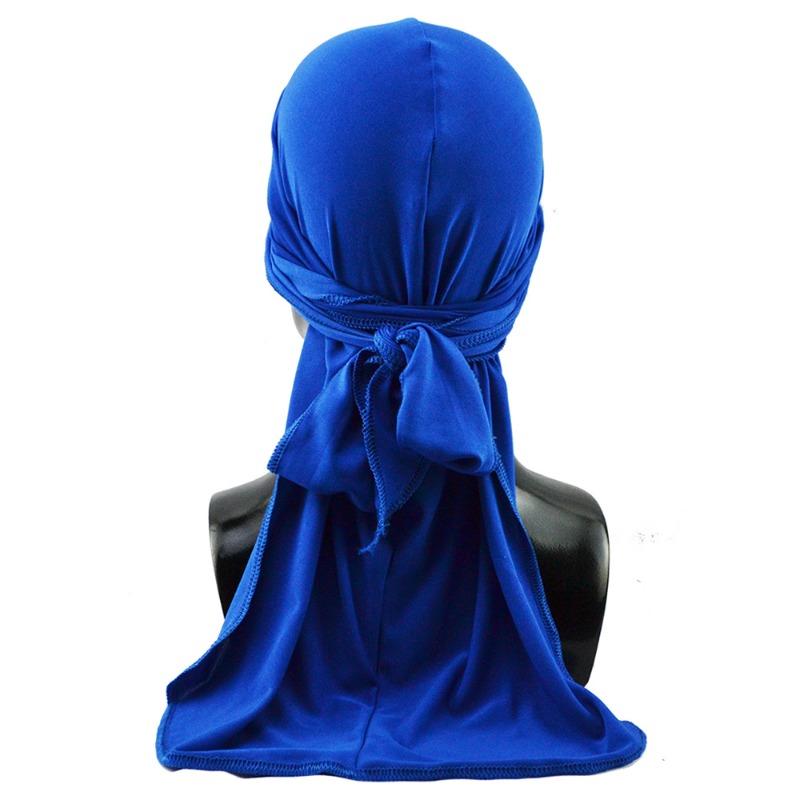 Men's Distressed Street Pirate Style Durag Head Wrap,Breathable Casual Streetwear Bandana with Double Long Tail Strap Pirate Hat