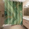 1pc Elegant Green & Shower Curtain with 12 Hooks - Luxury Bathroom Decor Suitable for Home & Hotel Use, Digitally Printed, Mac