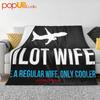 Pilot Wife Funny Cute Airplane Aviation Ultra-Soft Blanket Quilt Winter Sofa Cover Bed Covers