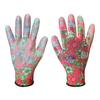 PU-coated Garden Gloves, Rose Pattern, Size 9"