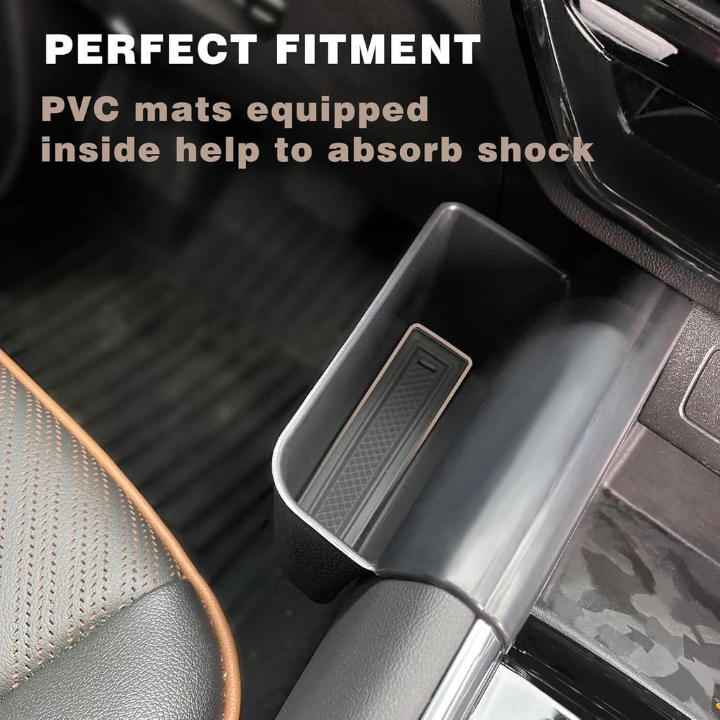 Muslogy for 2025 2024  Colorado & Canyon Center Console Shifter Storage Box ABS Material Console Side Organizer Left & Right Set Compatible with