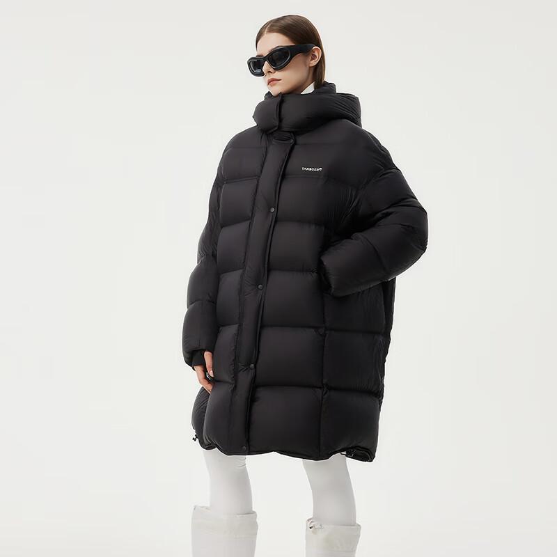 Tanboer Women's Loose Hooded Long Down Jacket TBF530852Z