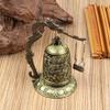 1Pc New Hot Selling Good Luck Feng Shui Ornament Home Decor Figurines Metal Bell Carved Dragon Buddhist Clock Home Decor Supply