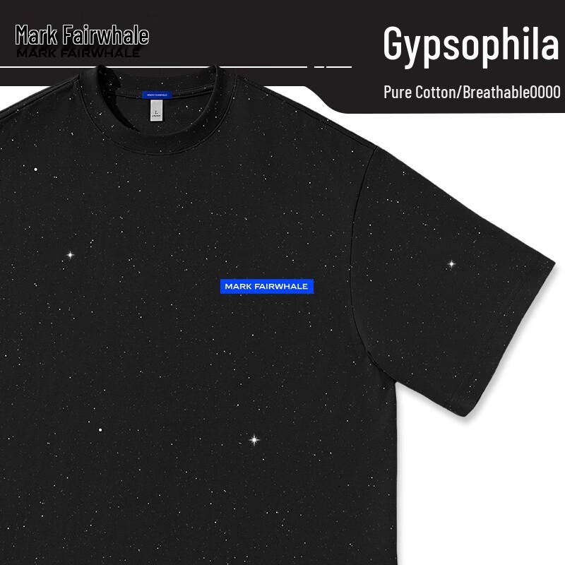 

Mark Fairwhale Men s Starry Print Loose Fit Cotton T-Shirt 3XL