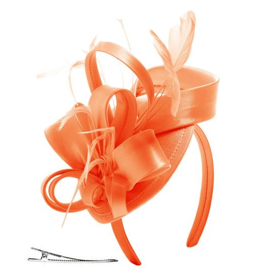 Fascinators Hat with Headband Clips Feather Embellished Headpiece Tea Party Wedding Halloween Girls Performance Hat