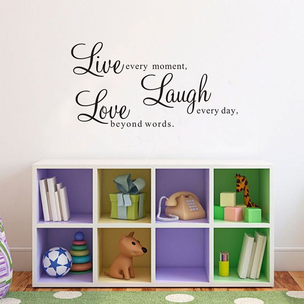 

Moment Decals Coming Every Living Modern Vinyl Decor Home Removable Love Sticker Laugh Live
