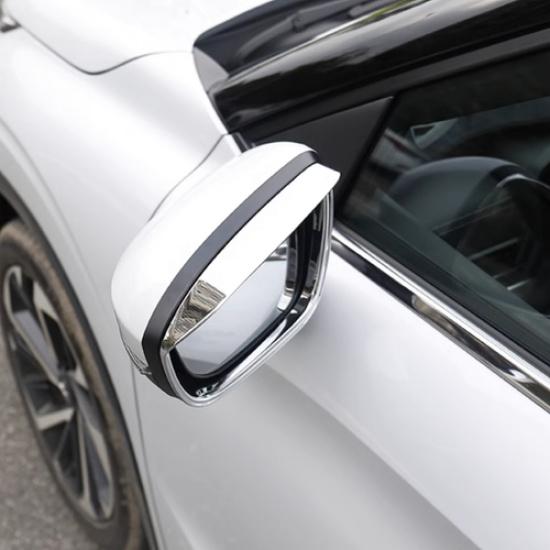 For Mitsubishi Outlander -2024 Chrome Rain Eyebrow Rearview Mirror Frame