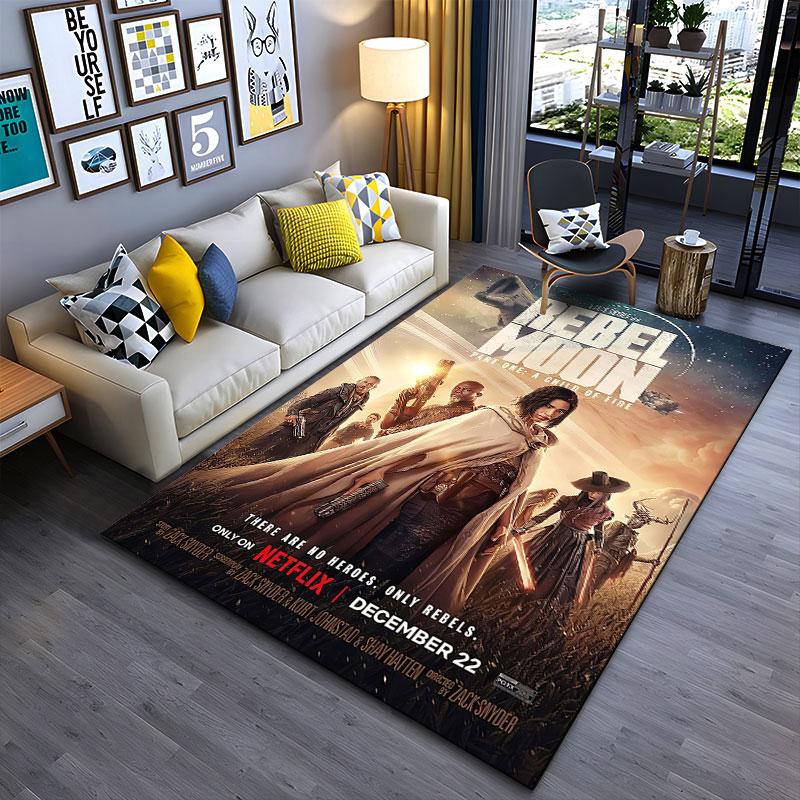 Sci-Fi Rebel Theme Carpet Design suitable as a non-slip mat for the living room or bedroom sofa