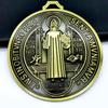 Extra Large Saint Benito Medal 5 Inch Vintage Brass Saint Benedict Round Prize Home Decor Pendant Zinc Alloy