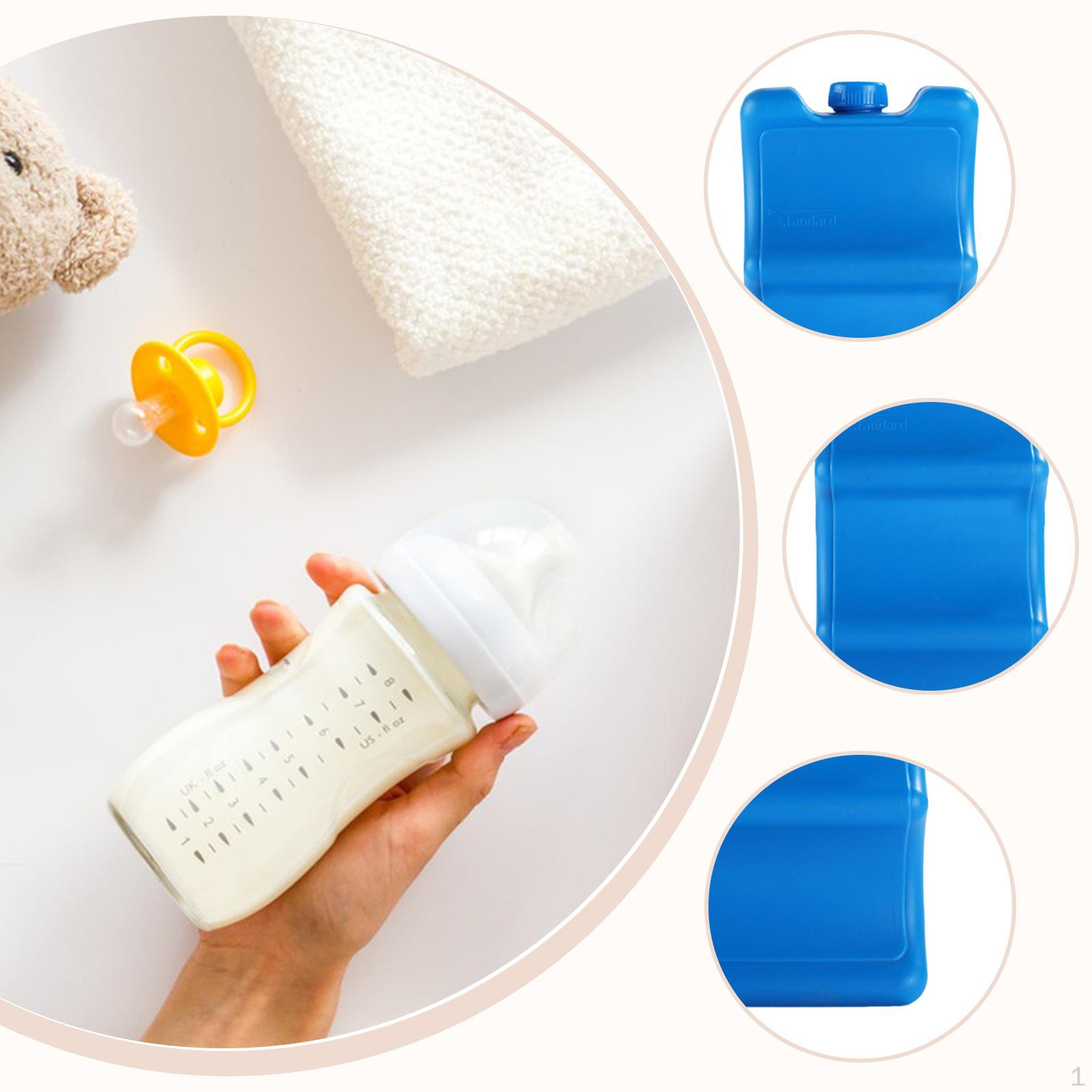 

5 Ice Blocks for Food And Drink Storage Freezer Pack 600ml Wave Box Travel Hiking білий