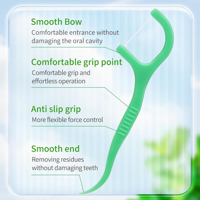 (Equipped with convenient dental floss box) Mint flavored 330/180/58/10PCS - Affordable dental floss stick - Daily oral care too