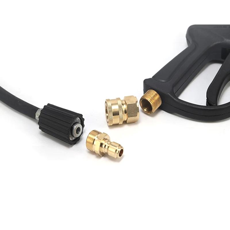 Rust Resistant Pressure Washer Connector Quick Plug M22 15 Female 1/4 Male Hose Adapter Pair for Car Washing