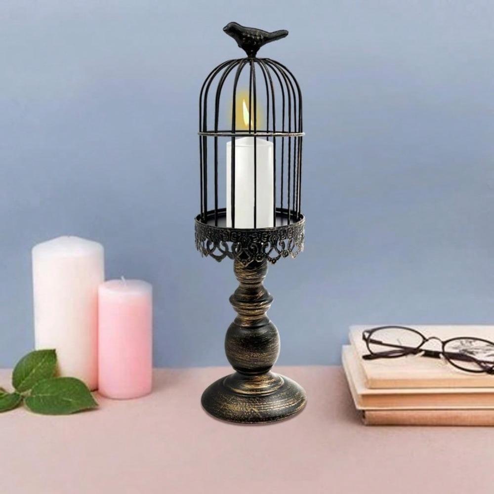 Decorative Birdcage Candle Holder, Vintage Candle Stick Holders, Wedding Candle Centerpieces For Tables, Metal Candlestick Holder Home Decor