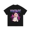 Unisex Vintage Streetwear Cotton Tee With Graphic Print Loose Fit Heavyweight Washed T-Shirt