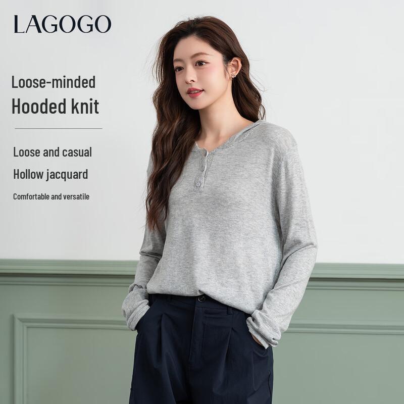LAGOGO Women s 2026 Spring Knit Commuter Top 50-55KG