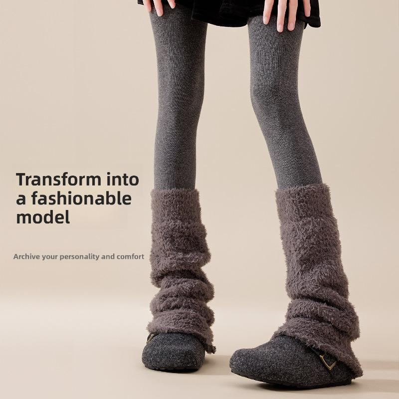 Coral Fleece Pile-up Stocking - Women's Fall/winter Thick Fleece Warm-up Long Leg Sock Set That Doesn't Slip Off