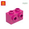 Ungiftig 122 Stück/Los 11211 Modifizierte 1x2 Steine mit Noppen an der Seite Bausteine Moc Farbige Zubehörteile Kompatibel Mit Ziegelsteinen Kinderspielzeug Montage