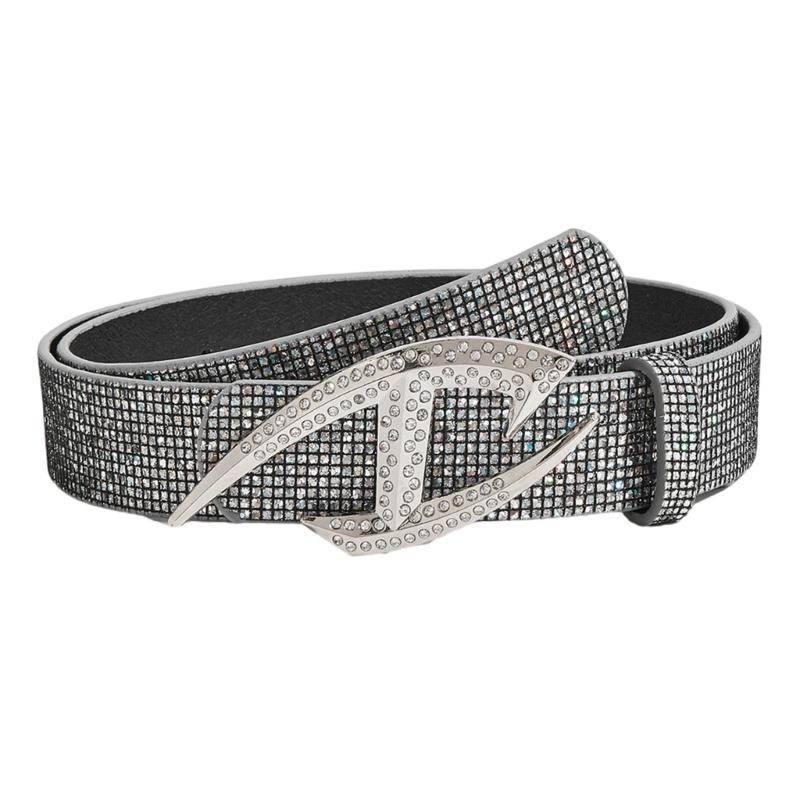 Elegant Rhinestones Studded Women Waist Belt Wide Band For Evening Parties And Casual Outings With Unique Buckles Design