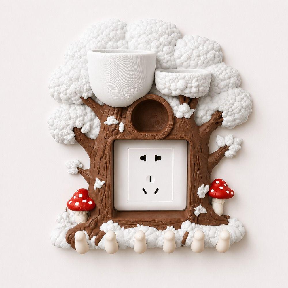 Creative Key Hook 3D Printed Light Switch Sleeve Protective Remote control storage  Home Decoration