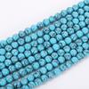 Sky Blue Turquoises Stone Natural Round Beads 15"Strand Smooth Loose Spacer Beads 4/6/8/10/12mm for Jewelry Making DIY Bracelets Accessories