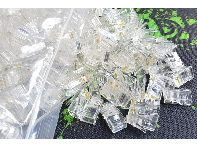 1000 Pcs RJ45 Cat5e 8P8C Network Cable Crystal Plugs for 100Mbps