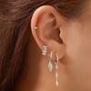 Silver Pave Sparkle 925 Silver Ring Earrings E061-13H
