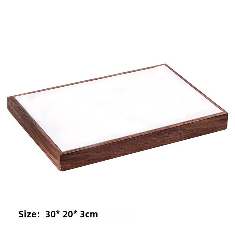 Wooden Jewelry Organizer Tray Rings Earrings Display Pallet Necklace Jewellery Showcase Pallet Large Capacity Rings Storage Tray