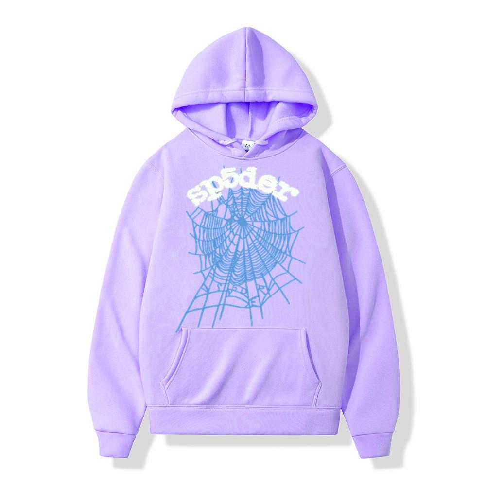 Trendy European Spider Web Print Hoodie for Couples - Unisex Hip Hop Sweatshirt