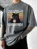 Cats Love To Drink Coffee Pattern Washed TShirts Men Oversized Casual T Shirt Sport Crewneck Tee Tops Cotton Summer Clothes