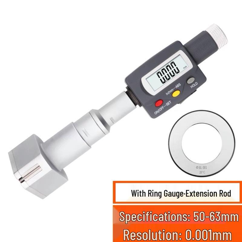 High Precision Three-Point Inside Micrometer, 0.001mm Accuracy for Inner Holes