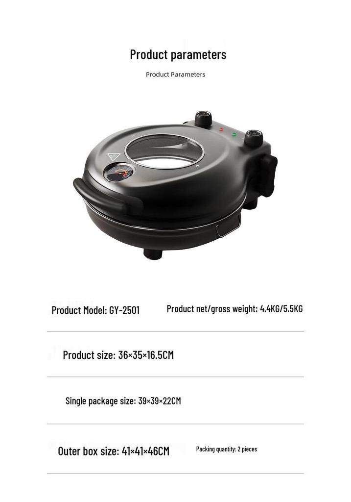 Electric Double-Sided Pizza & Pancake Maker Oven 220V/110V EU Spec