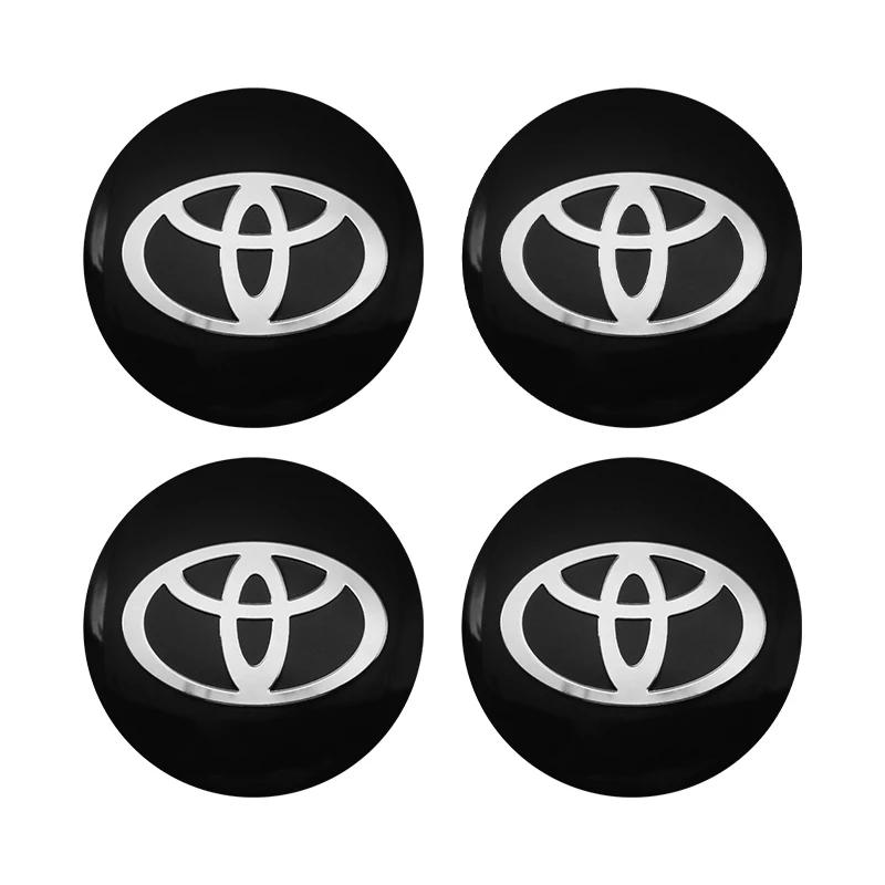 

4Pcs 56mm 57mm 60mm 62mm Car Wheel Center Hub Cap Stickers Accessory For Toyota Rav4 Yaris Avensis Corolla Camry crown Rim Cover