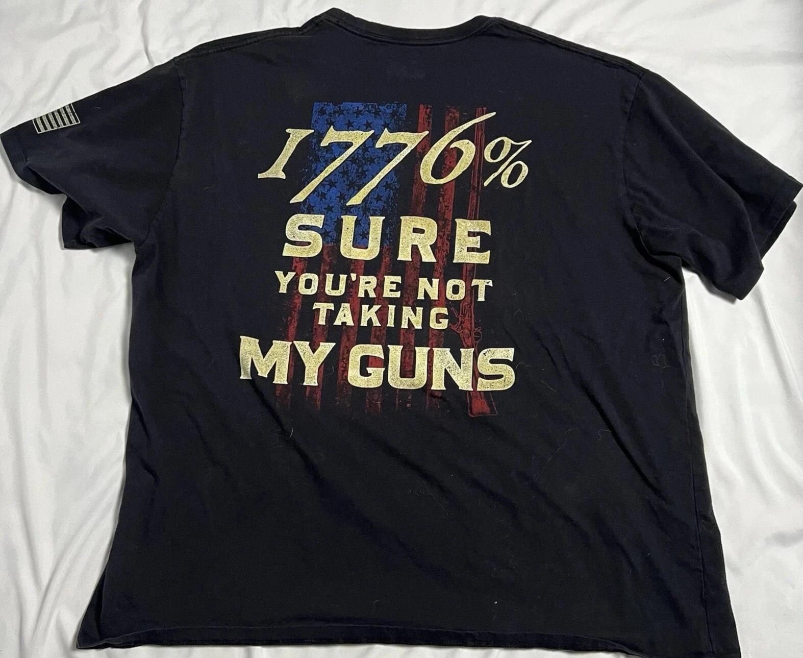New BUCK WEAR 2nd Amendment Shirt, 1776% You re Not Taking MY GUNS NRA Shirt S
