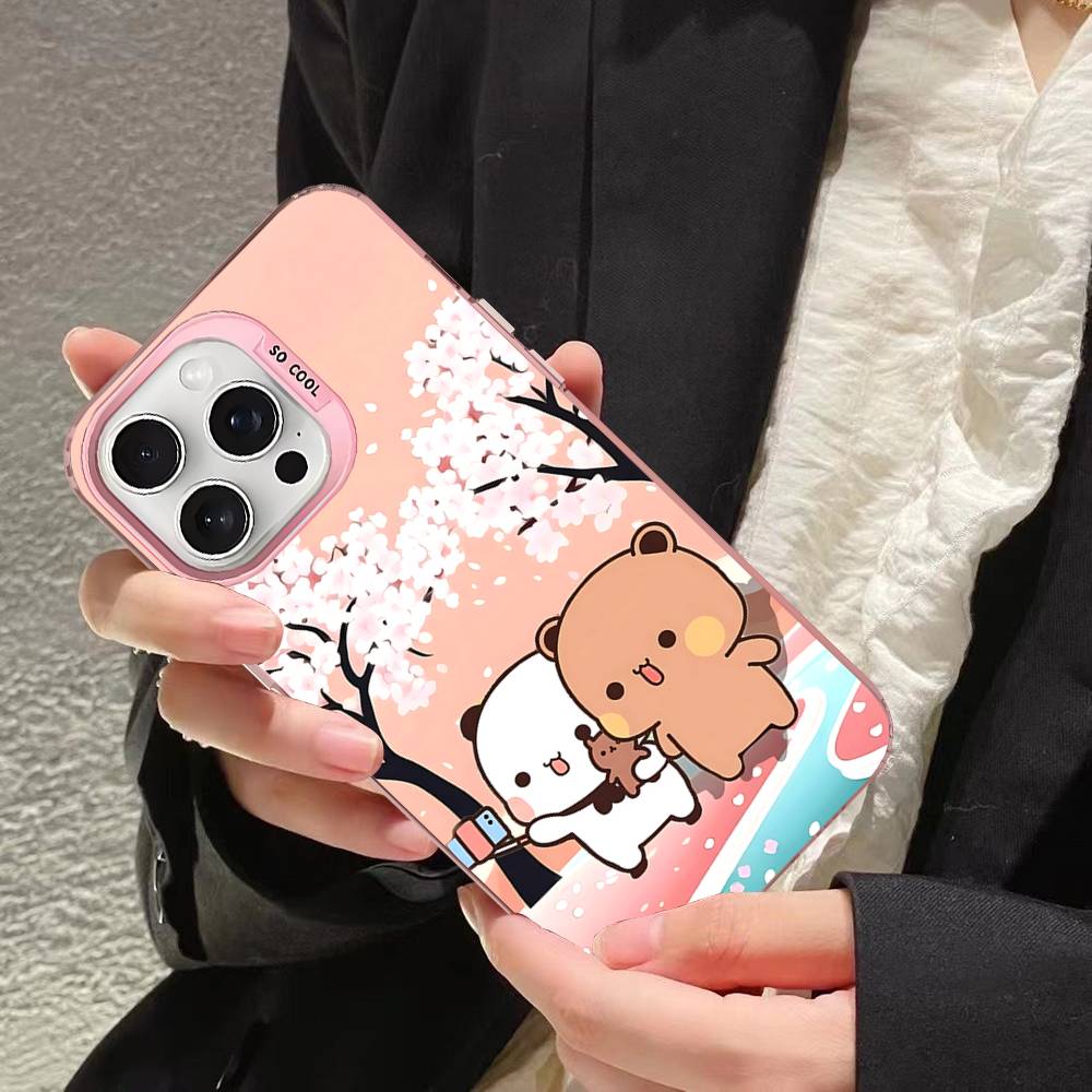 Cute Bubu Dudu Phone Case For IPhone 17 16 15 14 11 12 13 Pro Max Pro Plus Colored Silver Cover