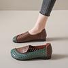 Spring 2025 new casual sandals women's retro hollow soft sole non-slip flat bottom hole shoes mother shoes